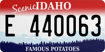 ID license plate E440063