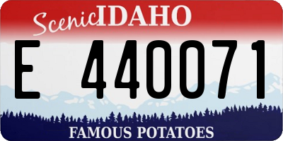 ID license plate E440071
