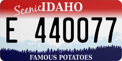ID license plate E440077