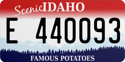 ID license plate E440093