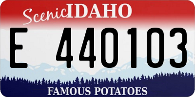ID license plate E440103