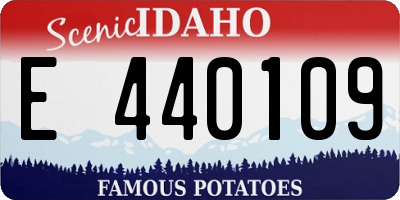 ID license plate E440109