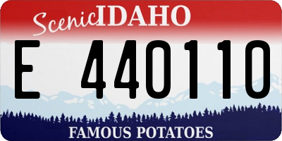 ID license plate E440110