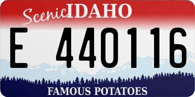 ID license plate E440116