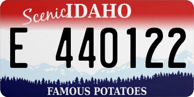 ID license plate E440122