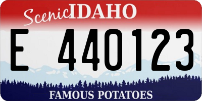 ID license plate E440123