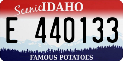 ID license plate E440133