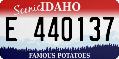 ID license plate E440137