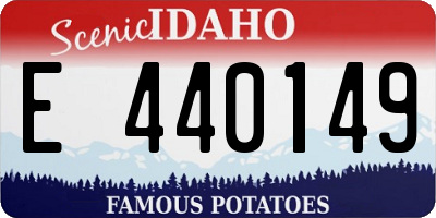 ID license plate E440149