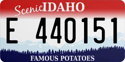 ID license plate E440151