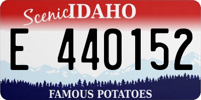 ID license plate E440152