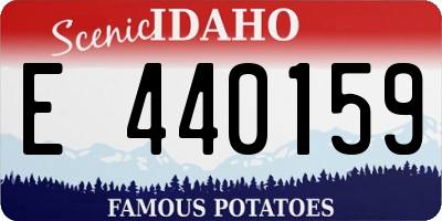 ID license plate E440159