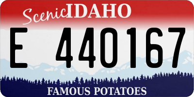 ID license plate E440167