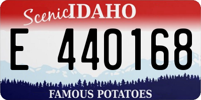 ID license plate E440168