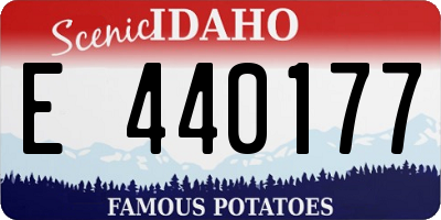 ID license plate E440177