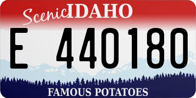 ID license plate E440180