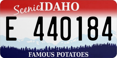 ID license plate E440184