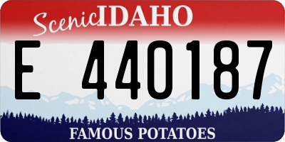 ID license plate E440187