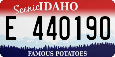 ID license plate E440190