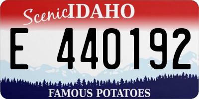 ID license plate E440192