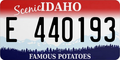 ID license plate E440193