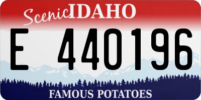 ID license plate E440196