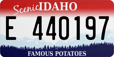 ID license plate E440197