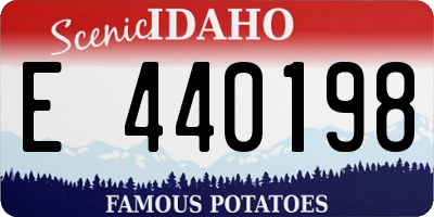 ID license plate E440198