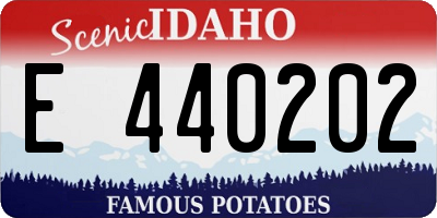 ID license plate E440202
