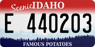 ID license plate E440203
