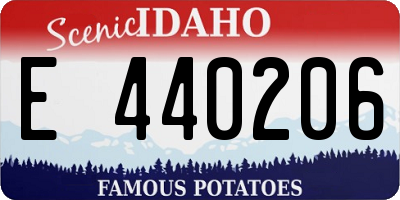 ID license plate E440206