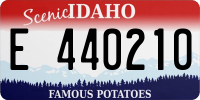 ID license plate E440210