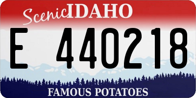 ID license plate E440218