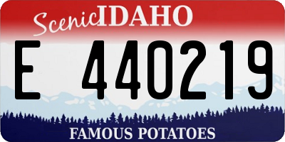 ID license plate E440219