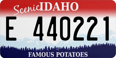 ID license plate E440221