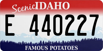 ID license plate E440227