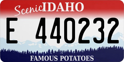 ID license plate E440232