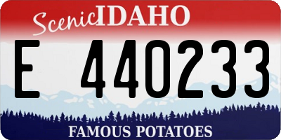 ID license plate E440233