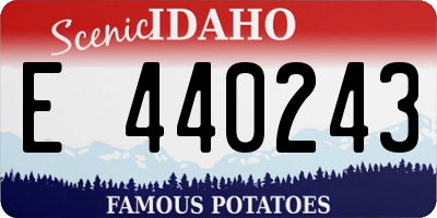 ID license plate E440243