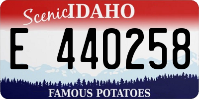 ID license plate E440258