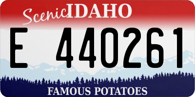 ID license plate E440261
