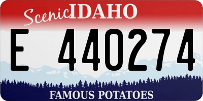 ID license plate E440274