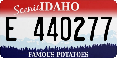 ID license plate E440277