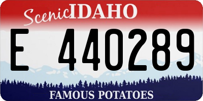 ID license plate E440289