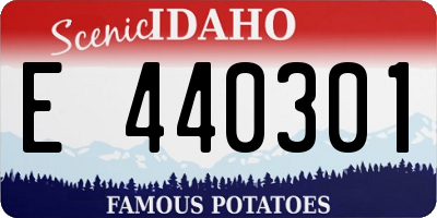 ID license plate E440301