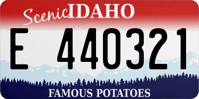 ID license plate E440321