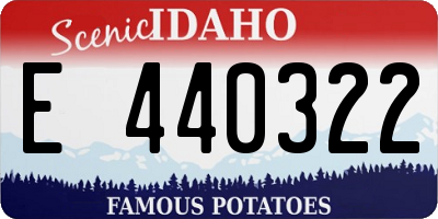 ID license plate E440322