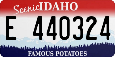 ID license plate E440324