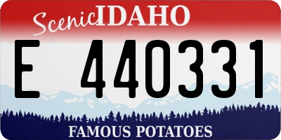 ID license plate E440331