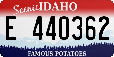 ID license plate E440362